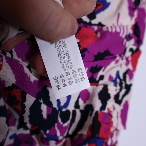 ZARA NEW Draped Printed Multicolored Skirt Abstract Print Casual Women's XS - Picture 13 of 13